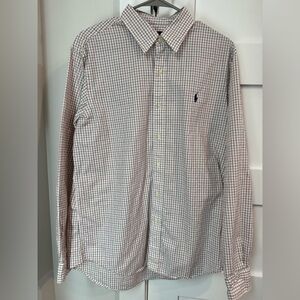 Ralph Lauren Men’s Button Up Shirt Long Sleeve Red/Black Plaid Size Large